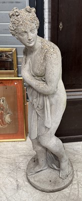 Lot 997 - A STONE GARDEN SCULPTURE DEPICTING THE APHRODITE PRIMAVERA