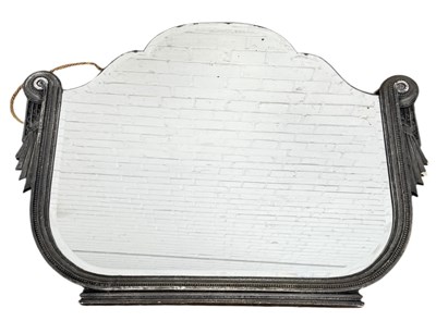 Lot 1033 - AN ART DECO WALL MIRROR