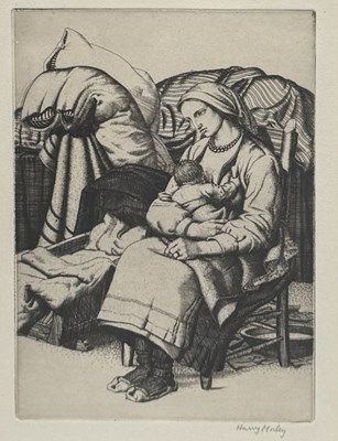 Lot 817 - HARRY MORLEY (BRITISH 1881-1943) 'MOTHER AND CHILD' ETCHING ON PAPER, CIRCA 1920S/30S