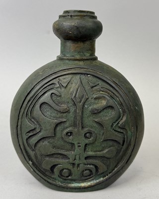 Lot 240 - A BRONZE FLASK, POSSIBLY CHINESE