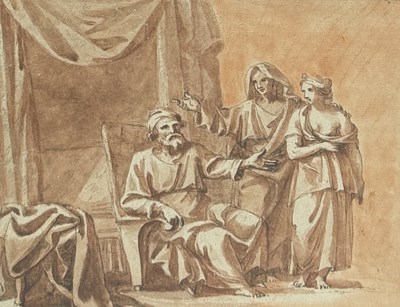 Lot 749 - ATTRIBUTED TO PETER ANTON VON VERSCHAFFELT: AN OLD MASTER DRAWING ON PAPER
