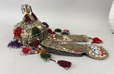 Lot 126 - A CENTRAL ASIAN WEDDING HEADDRESS, POSSIBLY TURKMEN
