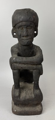 Lot 52 - A TRIBAL PHILIPPINES SQUATTING BULUL RICE DEITY FIGURE