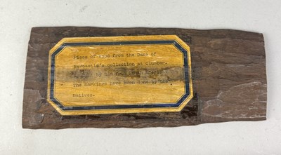 Lot 81 - A SECTION OF CARVED ABORIGINAL WOOD, BY REPUTE FROM THE DUKE OF NEWCASTLE'S COLLECTION
