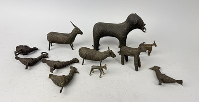 Lot 101 - A COLLECTION OF INDIAN BASTAR TRIBAL FIGURES OF ANIMALS, INDIA, EARLY 20TH CENTURY (11)