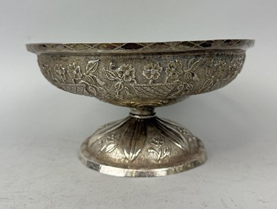 Lot 65 - A LARGE FOOTED SILVER BOWL, PROBABLY THAI, THAILAND, EARLY 20TH CENTURY