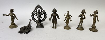 Lot 117 - A COLLECTION OF INDIAN HINDU BRONZES, INDIA, 19TH CENTURY (6)