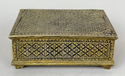 Lot 4 - A THAI SILVER GILT NIELLO BETEL BOX, THAILAND, EARLY 19TH CENTURY