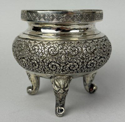 Lot 36 - A CAMBODIAN SILVER CENSER, CAMBODIA, CIRCA 1920