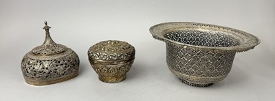 Lot 15 - THREE ITEMS OF INDIAN/ASIAN SILVER