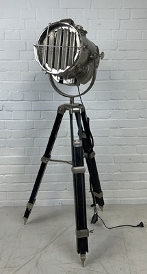 Lot 609 - A MARINE TRIPOD FLOOR LAMP