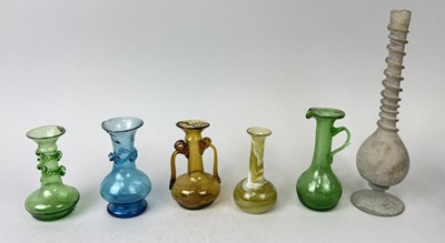 Lot 155 - A COLLECTION OF ISLAMIC GLASSWARE, POSSIBLY EGYPT, TURKEY OR SYRIA (6)