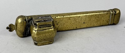 Lot 113 - AN OTTOMAN TURKISH SCRIBE'S BRASS PEN CASE, OTTOMAN TURKEY, 18TH-19TH CENTURY
