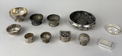 Lot 10 - A GROUP OF INDIAN, OMAN, MALAY, OTTOMAN SILVER ITEMS (11)