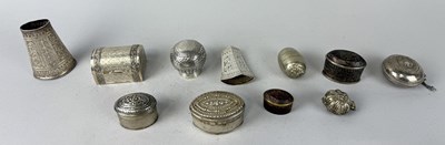 Lot 71 - A COLLECTION OF MOSTLY SILVER BETEL NUT ITEMS FROM THAILAND, MALAYSIA AND BURMA, 19TH-EARLY 20TH CENTURY (11)