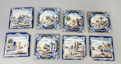 Lot 543 - A GROUP OF EIGHT DELFT TILES, PROBABLY 18TH CENTURY