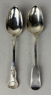 Lot 258 - TWO 19TH CENTURY SILVER LARGE TABLE SPOONS
