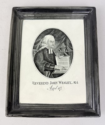 Lot 481 - STAFFORDSHIRE, JOHN WESLEY, PLAQUE, CIRCA 1830'S