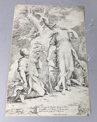 Lot 690 - SALVATOR ROSA: AN ETCHING AND DRYPOINT ON LAID PAPER 'CERES AND PHYTALUS' CIRCA 1662