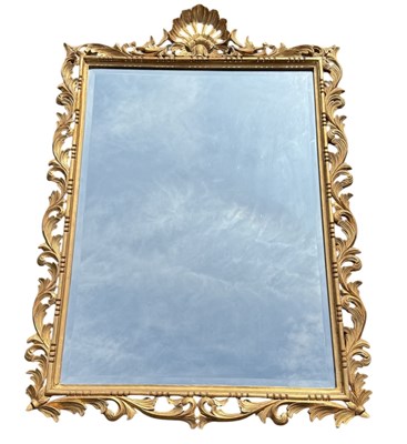 Lot 978 - A GILT ITALIAN-STYLE WALL MIRROR