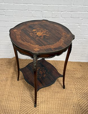 Lot 1091 - AN ITALIAN MARQUETRY INLAY SIDE TABLE