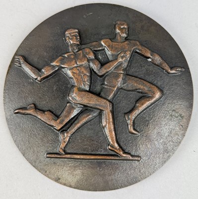 Lot 669 - AN OLYMPIC BRONZE PLAQUE/MEDAL FROM THE 1980 USSR GAMES