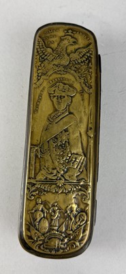 Lot 554C - A GERMAN (PRUSSIAN) COMMEMORATIVE TOBACCO BOX OF FREDERICK II, THE GREAT (1740-1786) FOR THE BATTLE OF KREFIELD, 1758