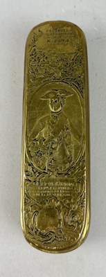 Lot 554D - A GERMAN (PRUSSIAN) COMMEMORATIVE TOBACCO BOX OF FREDERICK II, THE GREAT (1740-1786) FOR THE BATTLE OF MINDEN, 1759