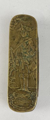Lot 554B - A GERMAN (PRUSSIAN) COMMEMORATIVE TOBACCO BOX OF FREDERICK II, THE GREAT (1740-1786) CELEBRATING THE TRIUMPHS OF THE KING, 1760
