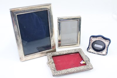 Lot 363 - FOUR .925 STERLING SILVER PHOTOGRAPH FRAMES