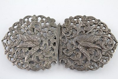 Lot 365 - A .925 STERLING SILVER NURSE'S BELT BUCKLE