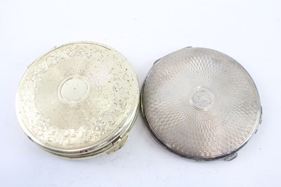 Lot 367 - TWO .925 STERLING SILVER LADIES VANITY COMPACTS TO INCLUDE KIGU