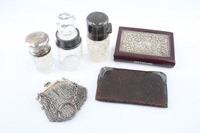 Lot 325 - SIX .925 STERLING SILVER LADIES VANITY TO INCLUDE SCENT BOTTLES