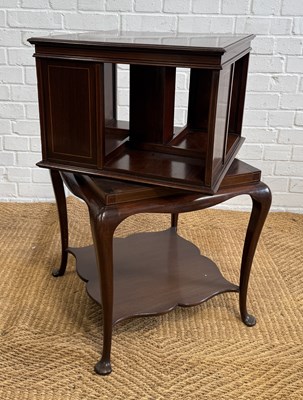 Lot 1107 - AN EDWARDIAN REVOLVING BOOKCASE