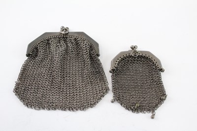Lot 348 - TWO SILVER CHAINMAIL PURSES, ONE .925 AND ONE .800