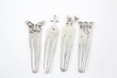 Lot 359 - FOUR .925 STERLING SILVER BOOKMARKS