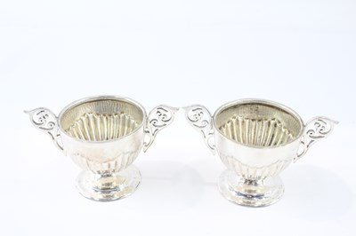 Lot 326 - A PAIR OF .925 TWIN HANDLED STERLING SILVER DISHES
