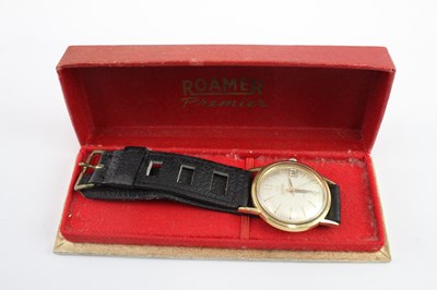 Lot 432 - A ROAMER GOLD-TONE HAND-WOUND WATCH