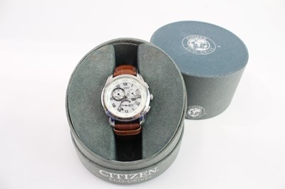 Lot 434 - A CITIZEN PERPETUAL CALENDAR ECO-DRIVE QUARTZ WATCH