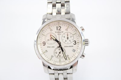 Lot 430 - A TISSOT PRC200 CHRONOGRAPH QUARTZ WATCH