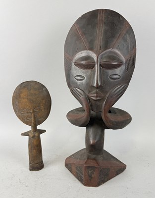 Lot 560 - TWO AFRICAN CARVED WOODEN FIGURES