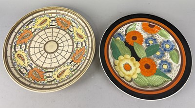 Lot 594 - CHARLOTTE RHEAD FOR ROYAL CROWN DUCAL, CERAMIC PLATE ALONG WITH A SUSIE COOPER FOR GRAY'S POTTERY PLATE