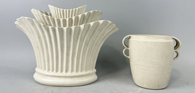 Lot 598 - A FULHAM POTTERY VASE ALONG WITH ANOTHER VASE