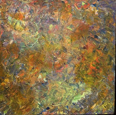 Lot 914 - AN ABSTRACT OIL PAINTING ON CANVAS
