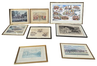 Lot 920 - A COLLECTION OF PRINTS, DRAWINGS AND PICTURES TO INCLUDE ROYAL ARTILLERY, DOGS