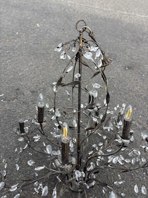 Lot 951 - AN ART NOUVEAU STYLE CHANDELIER