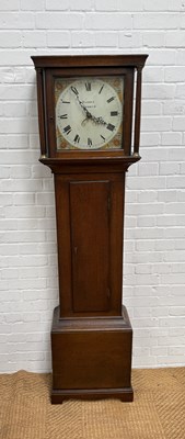 Lot 986 - A LONG CASE CLOCK BY JOSEPH WARREN OF IXWORTH