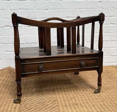 Lot 1040 - A 19TH CENTURY MAHOGANY CANTERBURY