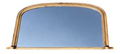 Lot 1103 - A PINE OVERMANTEL WALL MIRROR