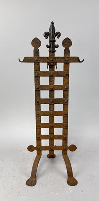 Lot 1034 - AN ARTS AND CRAFTS FIRE TOOL STAND